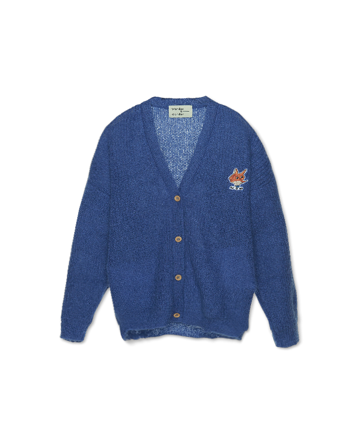 V Neck Logo Cardigan