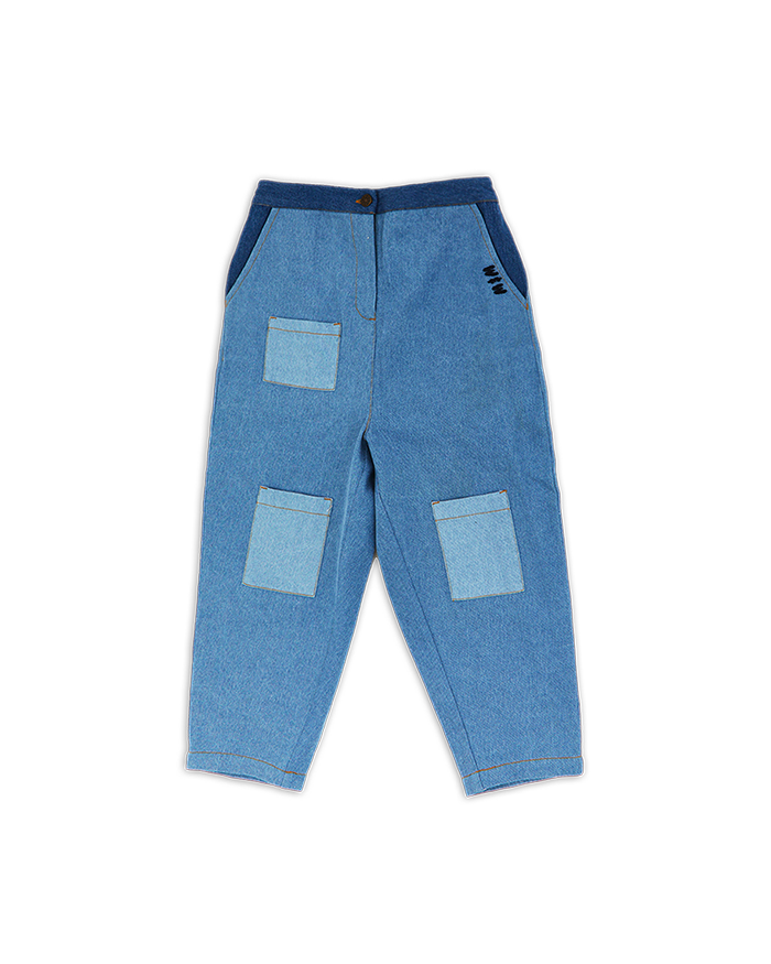 Denim Patchwork Jeans