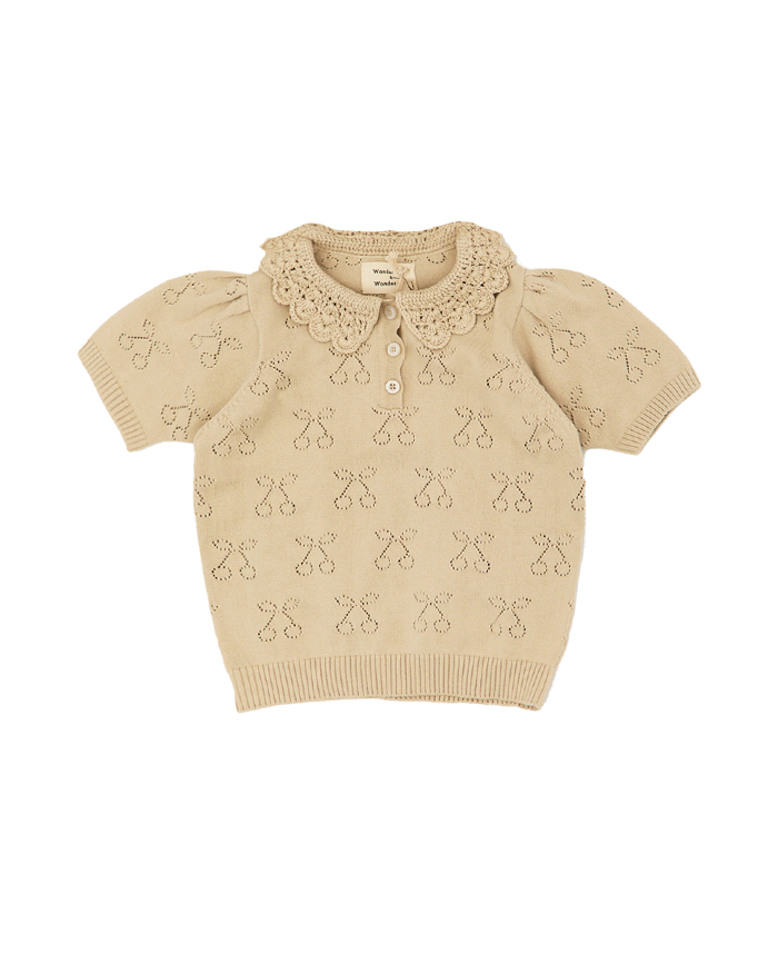 Cherries Pointelle Polo