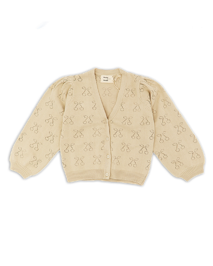 Cherries Pointelle Cardigan