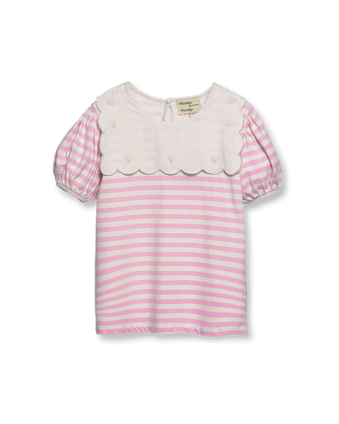 Embroidered Stripe Tee